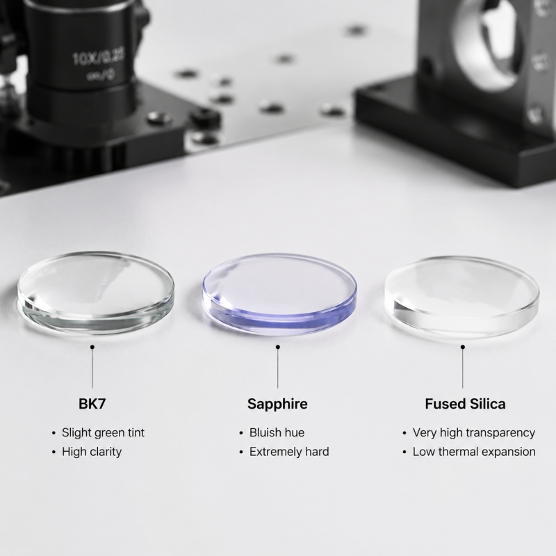 Bk7 With Fused Silica Sapphire Caf₂